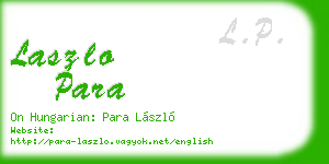 laszlo para business card