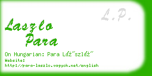 laszlo para business card